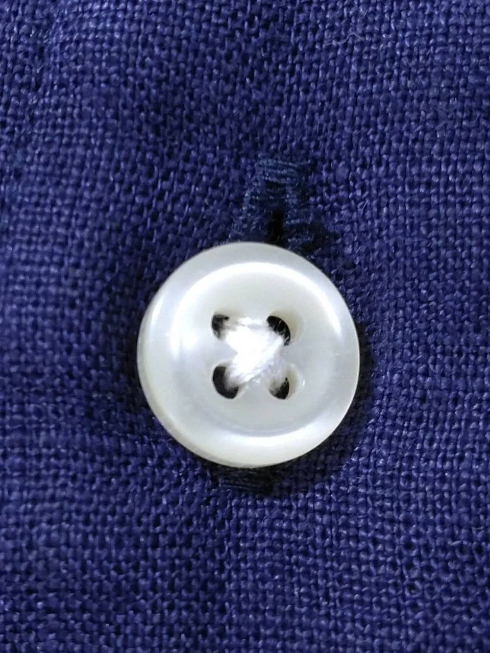 POLO RALPH LAUREN Long Sleeve Button Up Shirt 2XB Blue LINEN Mens 2XL BIG & TALL
